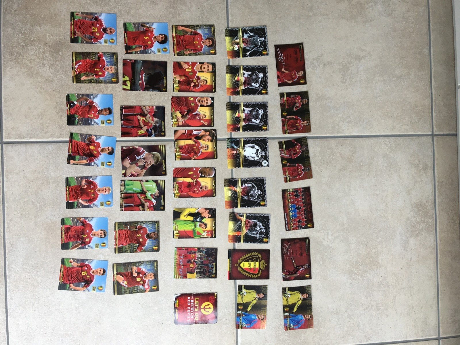 36 Panini kaarten Belgische voetballers waaronder Kevin de B, Verzamelen, Ophalen of Verzenden