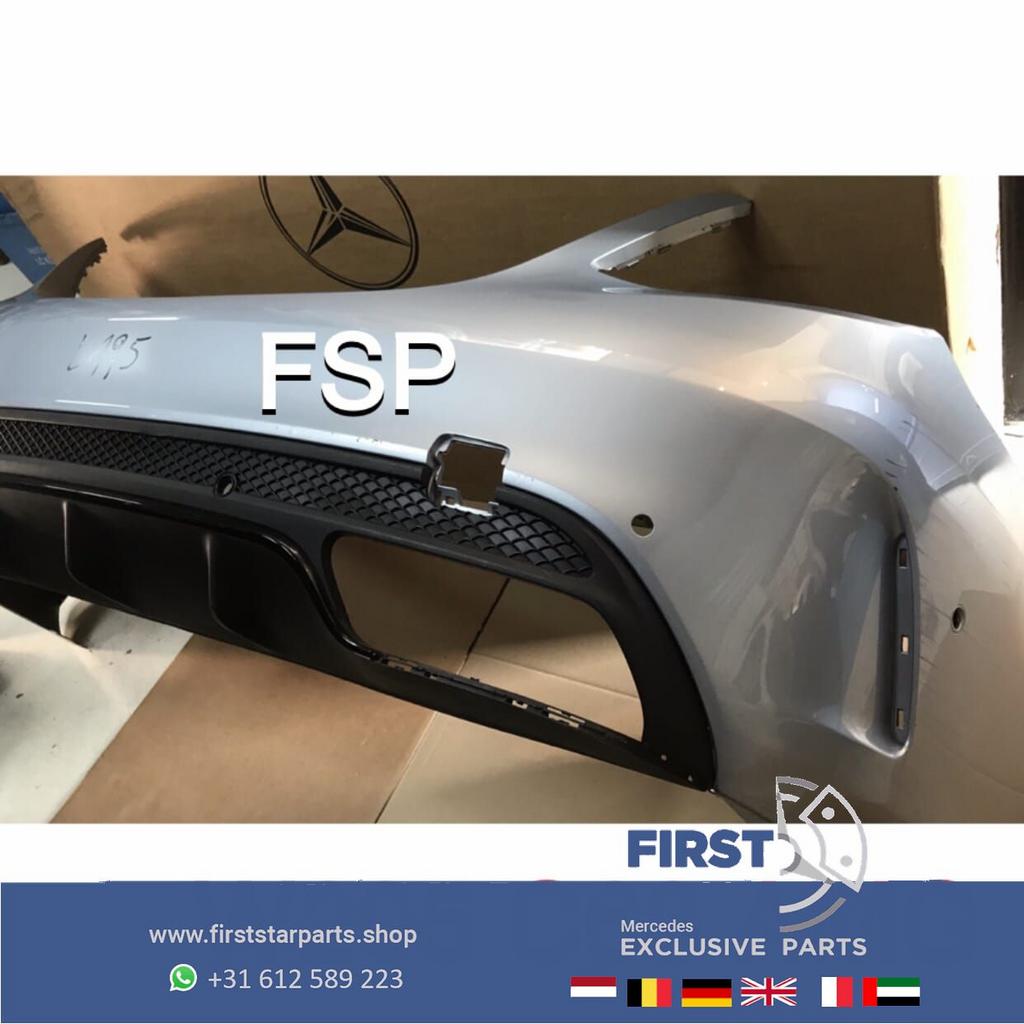 W205 C63 AMG ACHTERBUMPER + DIFFUSER grijs ORIGINEEL Mercede, Arrière, Utilisé, -, -