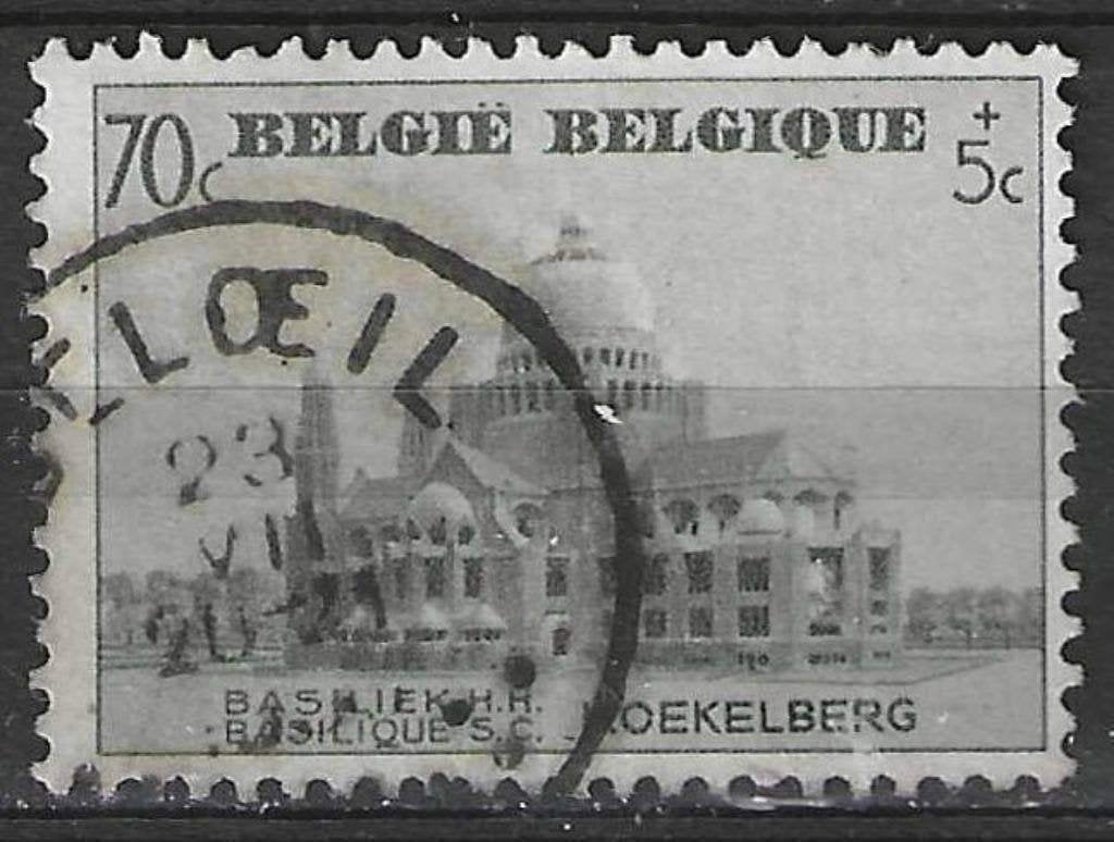 Belgie 1938 - Yvert/OBP 473 - Basiliek van Koekelberg (ST), Postzegels en Munten, Verzenden, Gestempeld, Gestempeld