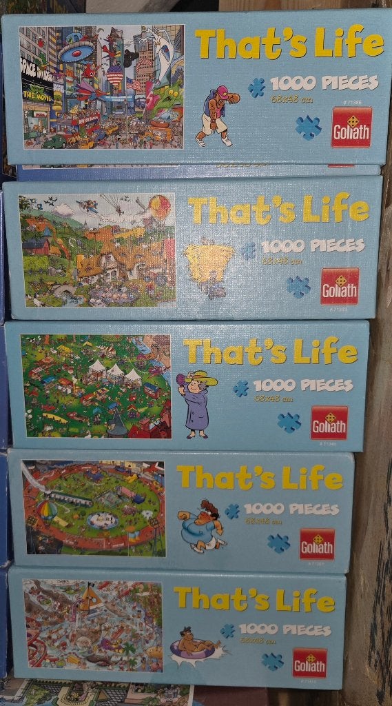 Puzzels That's life & Jan van Haasteren, Ophalen, 500 t/m 1500 stukjes, Gebruikt, Legpuzzel