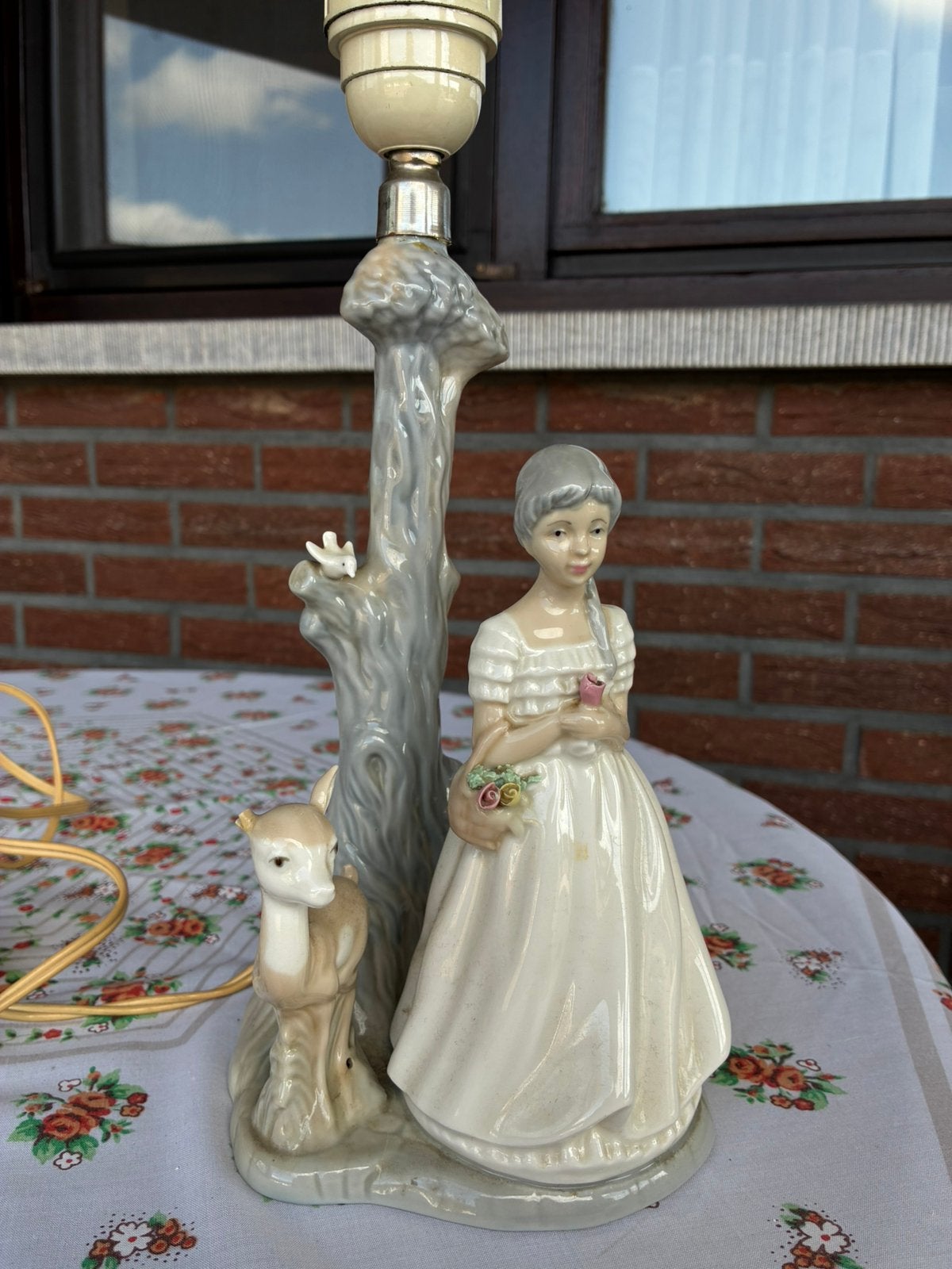 Mooie lichtarmatuur met mooi tafereel, Antiek en Kunst, Ophalen