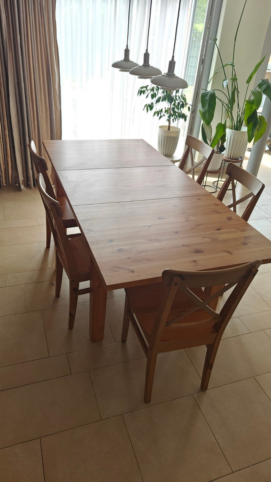 Table + 6 chaises, Maison & Meubles, Tables | Tables à manger, 150 à 200 cm, Cinq personnes ou plus, Comme neuf, Enlèvement