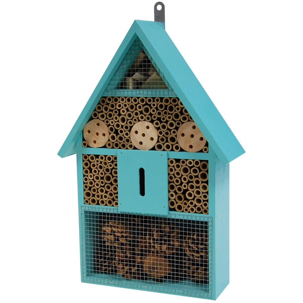 Houten Insect Hotel Lichtblauw