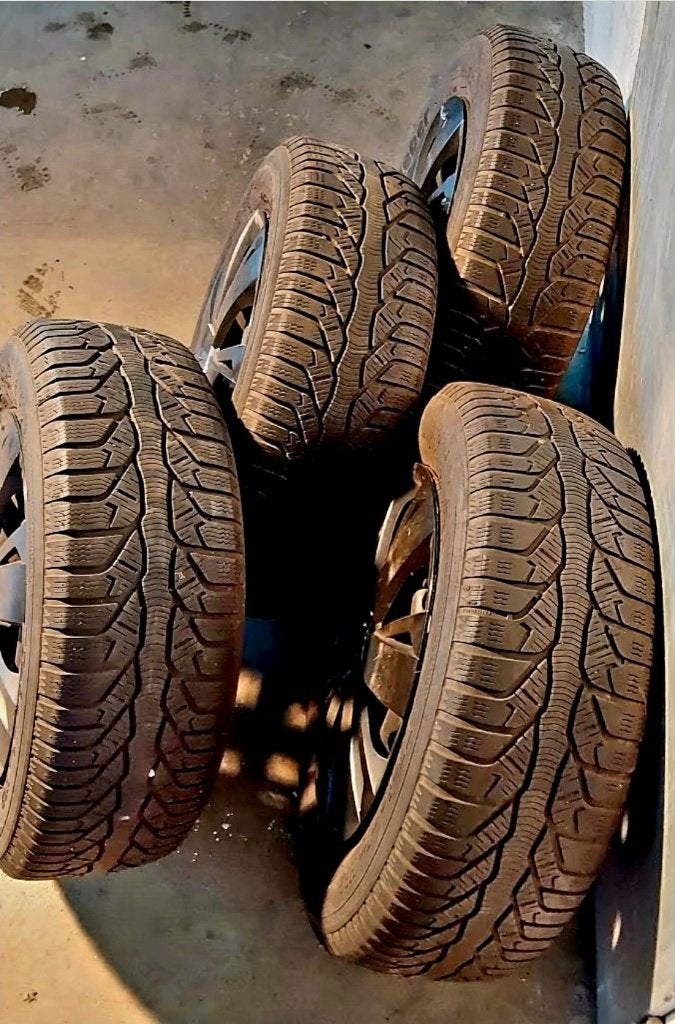 Jantes originales VW avec des pneus 195/65-15, 15 pouces, Pneus et Jantes, Pneus hiver, Enlèvement
