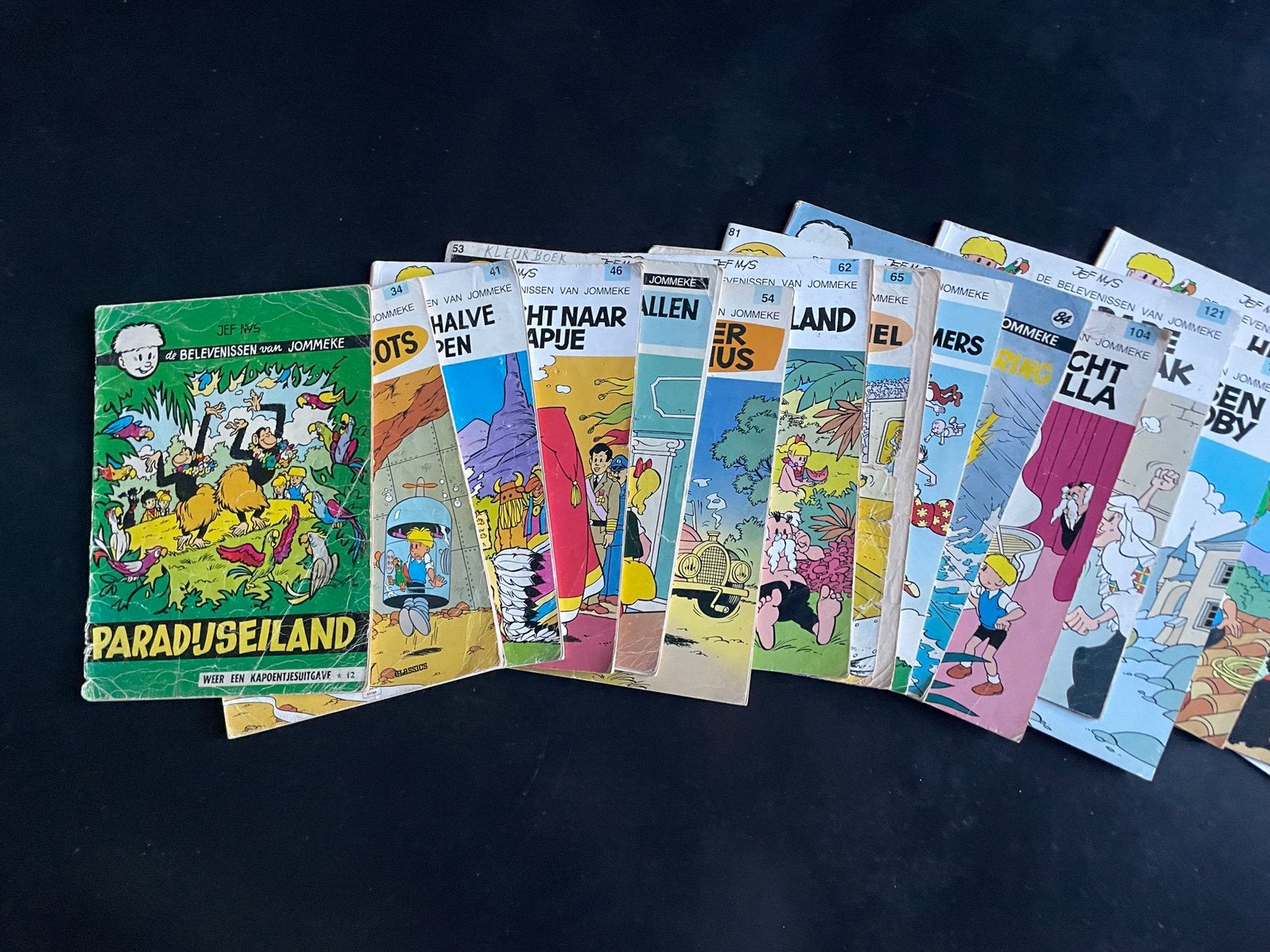 18 stripverhalen Jommeke, Meerdere stripboeken, Ophalen, Gelezen