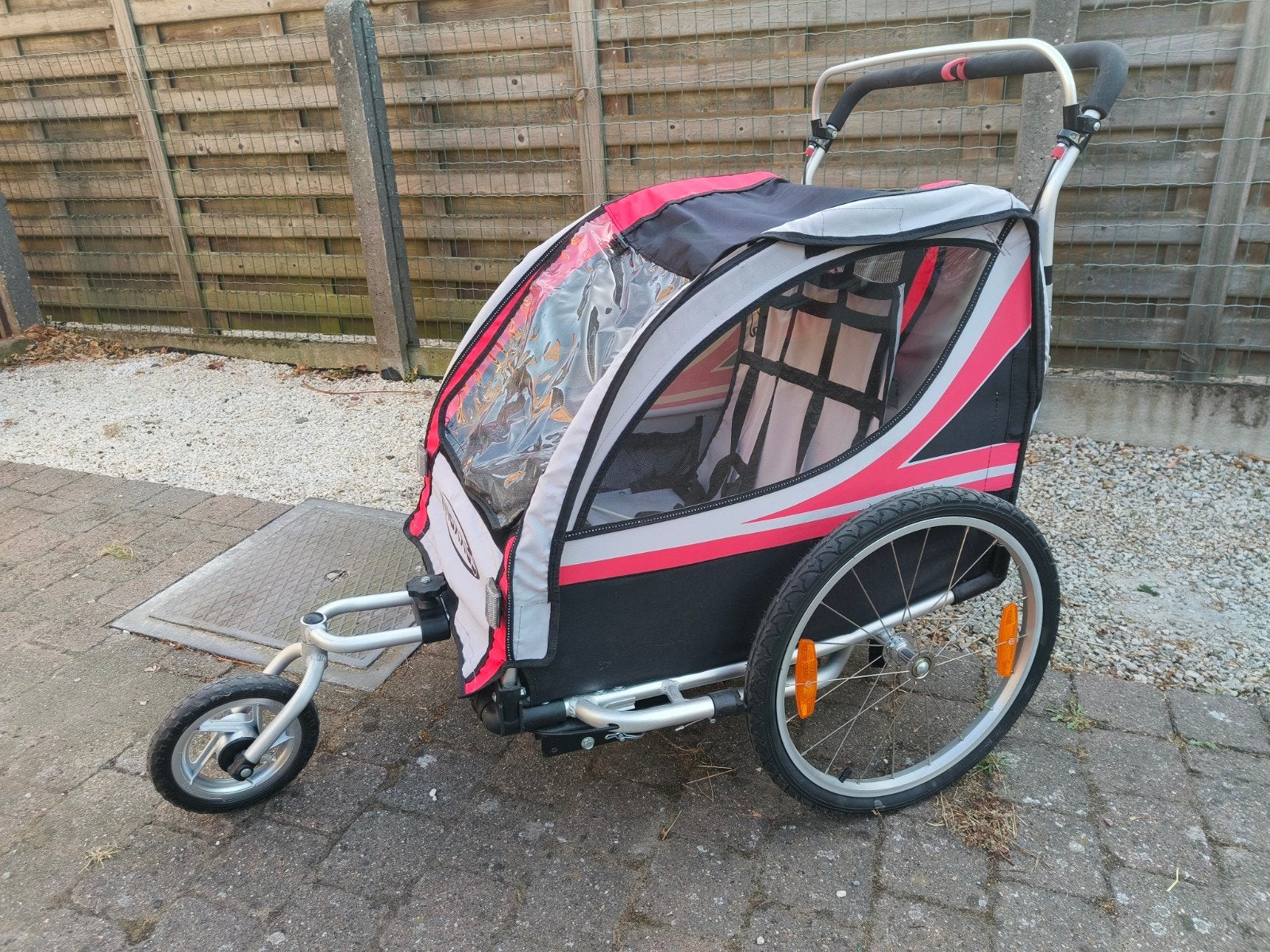 Maxxus fietskar voor 2 kinderen + buggy/jogger – compleet, Vélos & Vélomoteurs, Accessoires vélo | Remorques, Enlèvement