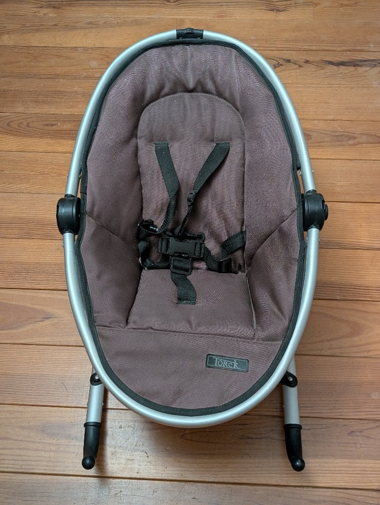 Transat bébé Torck pivotant – fixe ou balancelle, Autres marques, Enlèvement ou Envoi, Utilisé, Avec ceinture(s)