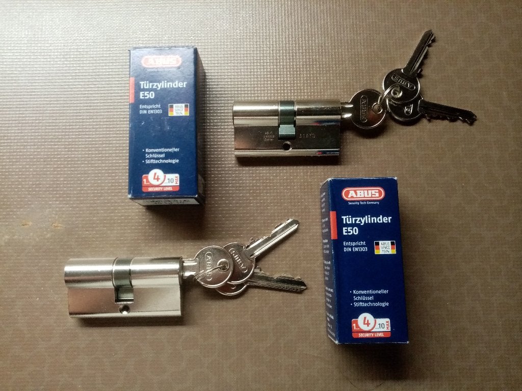 Cylindres de serrure "ABUS" symétriques (6 cm)., Enlèvement, Neuf, Cuivre ou Laiton