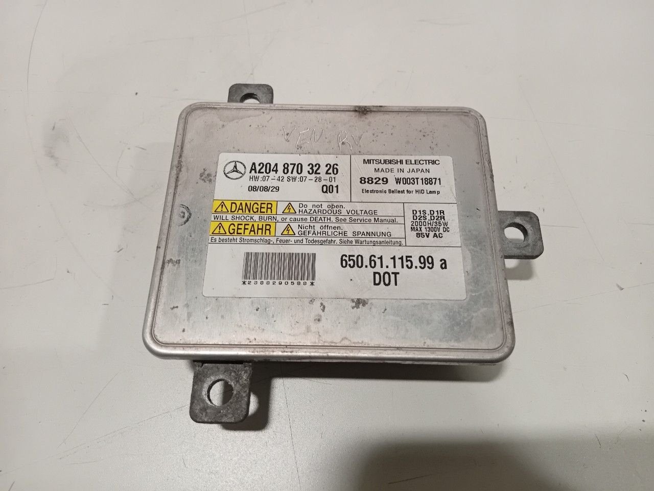 Module xenonverlichting rechts Mercedes-Benz GLK, Onderdelen@venauto.nl, Van der Ven Autorecycling B.V., Gebruikt, Ettenseweg 76, 4706 PB Roosendaal, The Netherlands