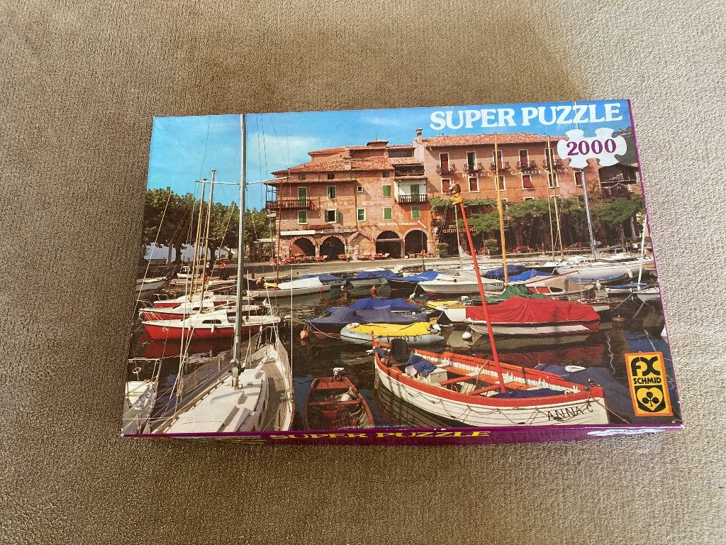 Puzzel 'Gardameer Italie', Schmid, 2000 stukjes (compleet), Hobby & Loisirs créatifs, Enlèvement ou Envoi, Plus de 1 500 pièces