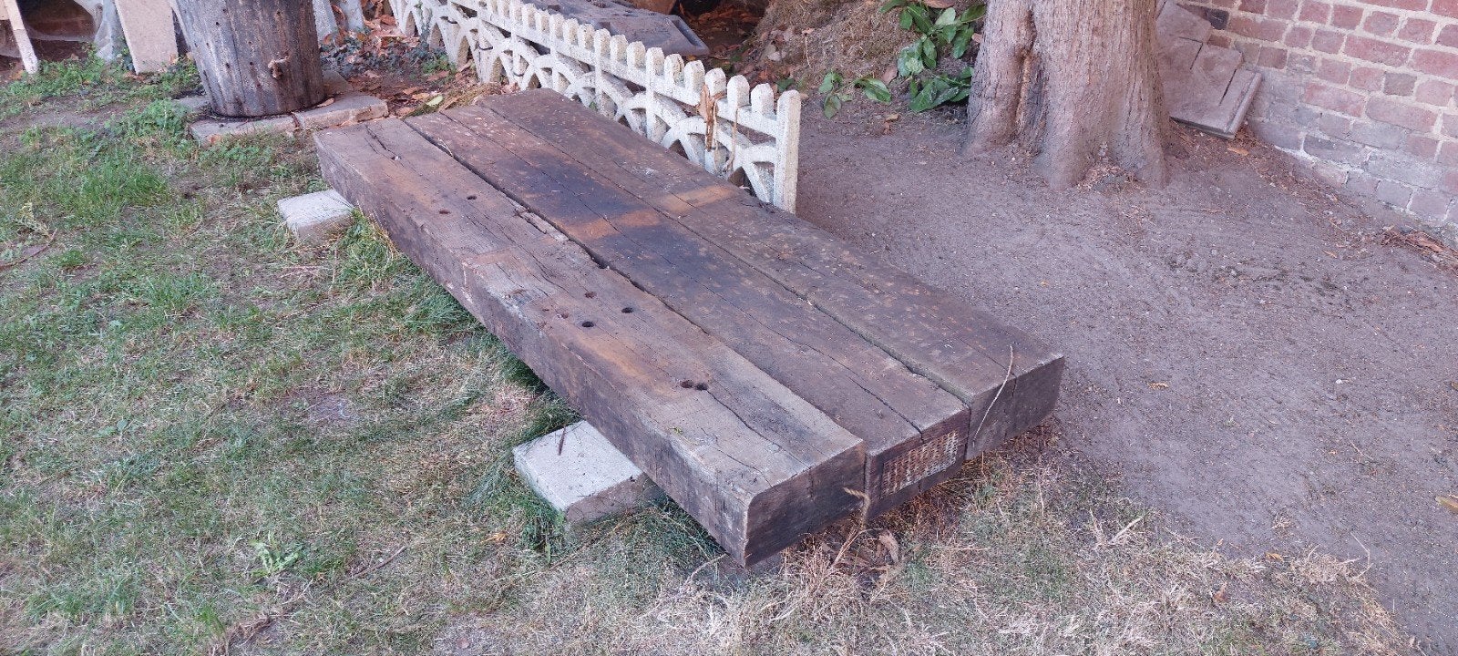 Dwarsstuk, spoorwegballen in Azobé (3 stuks) NIEUW!!, Ophalen, 25 cm of meer, Biels, Hout