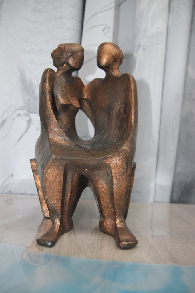 H V BEERSEL, Antiek en Kunst, Kunst | Beelden en Houtsnijwerken, Ophalen, Groep mensen, Overige materialen, Beeld
