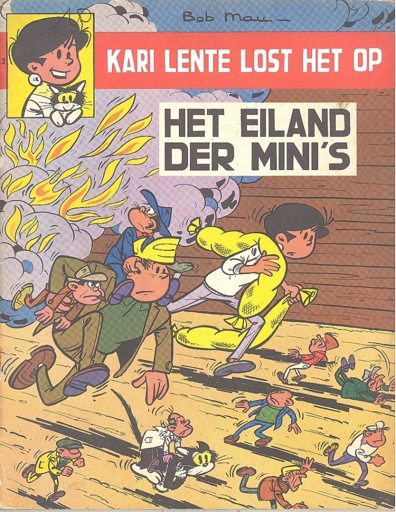 Kari Lente nr 12 - Het eiland der Mini's., Boeken, Stripverhalen, Gelezen, Bob Mau, Eén stripboek, Ophalen of Verzenden