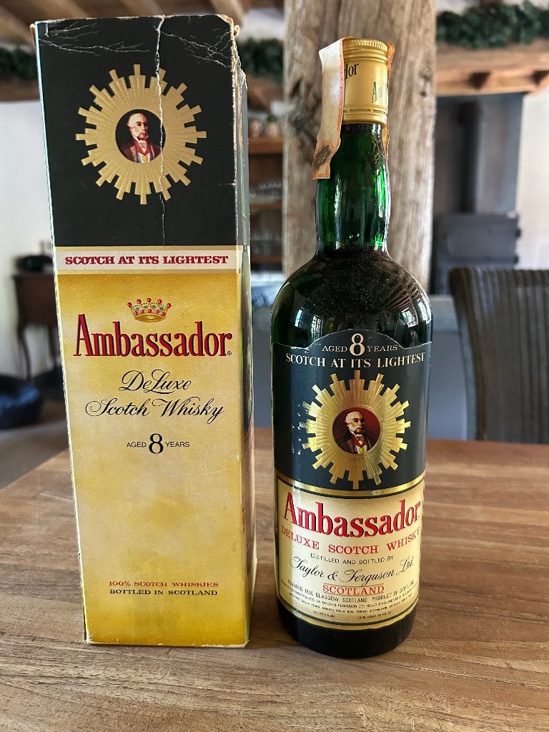 whisky Ambassador 8y 1970's RUILEN !, Ophalen of Verzenden, Vol