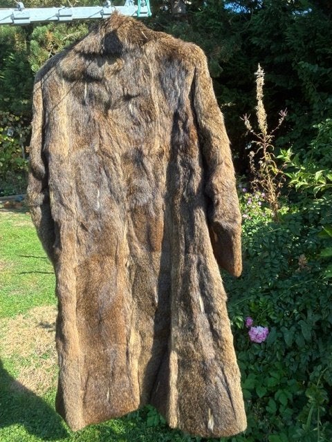 Manteau en peau de Lapin, Taille 46/48 (XL) ou plus grande, Sans marque, Brun, Enlèvement