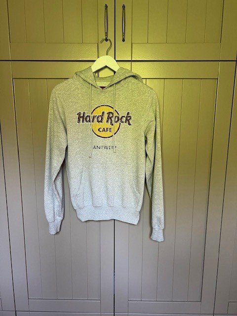 Hard Rock Café hoodie Antwerpen, Kleding | Dames, Ophalen, Zo goed als nieuw, Maat 36 (S), Grijs
