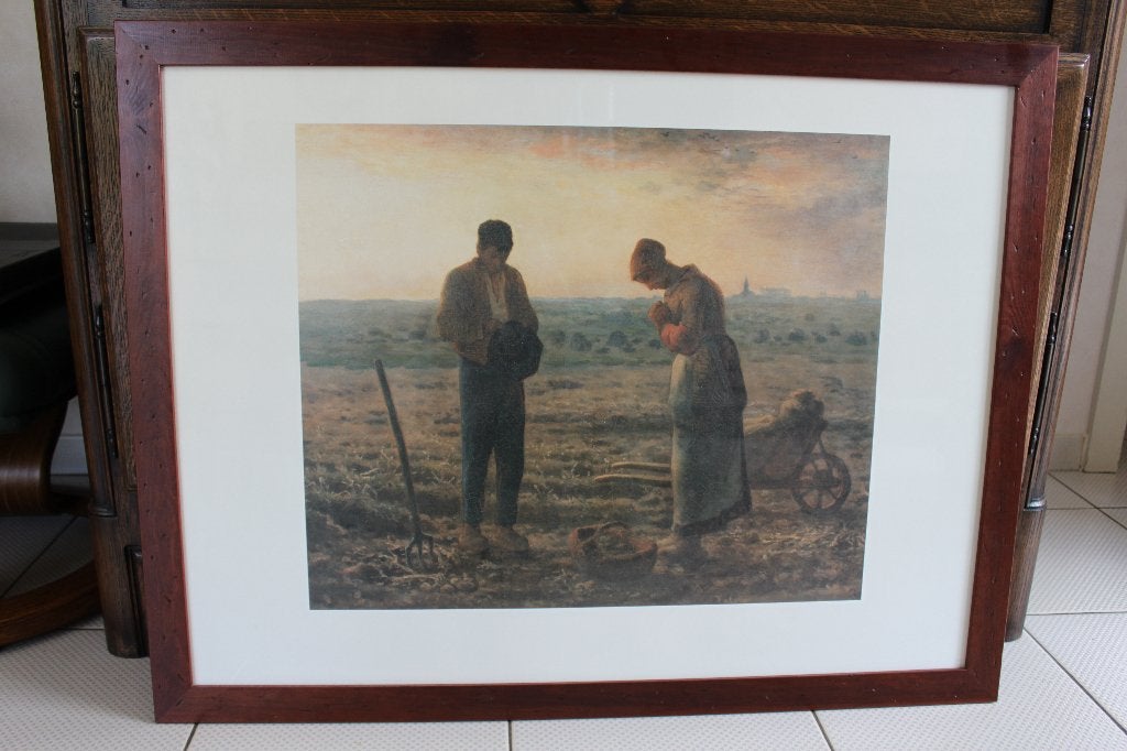 Poster The Angelus van Jean-Francois Millet, Ophalen of Verzenden, Portret of Personen