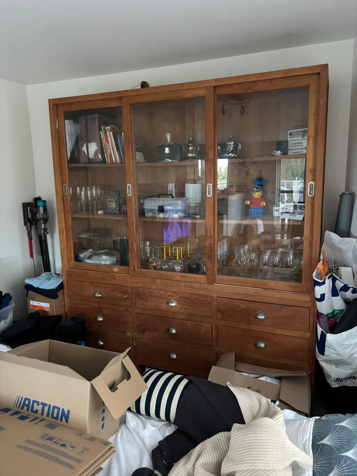 teak boekenkast., Huis en Inrichting, Kasten | Buffetkasten, Ophalen, Zo goed als nieuw