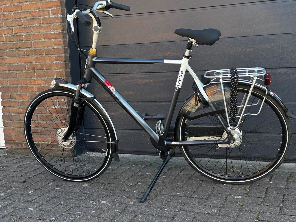 Nette Gazelle Eclipse herenfiets, kader 61, 8 speed, Ophalen, Versnellingen, Zo goed als nieuw, 61 tot 65 cm