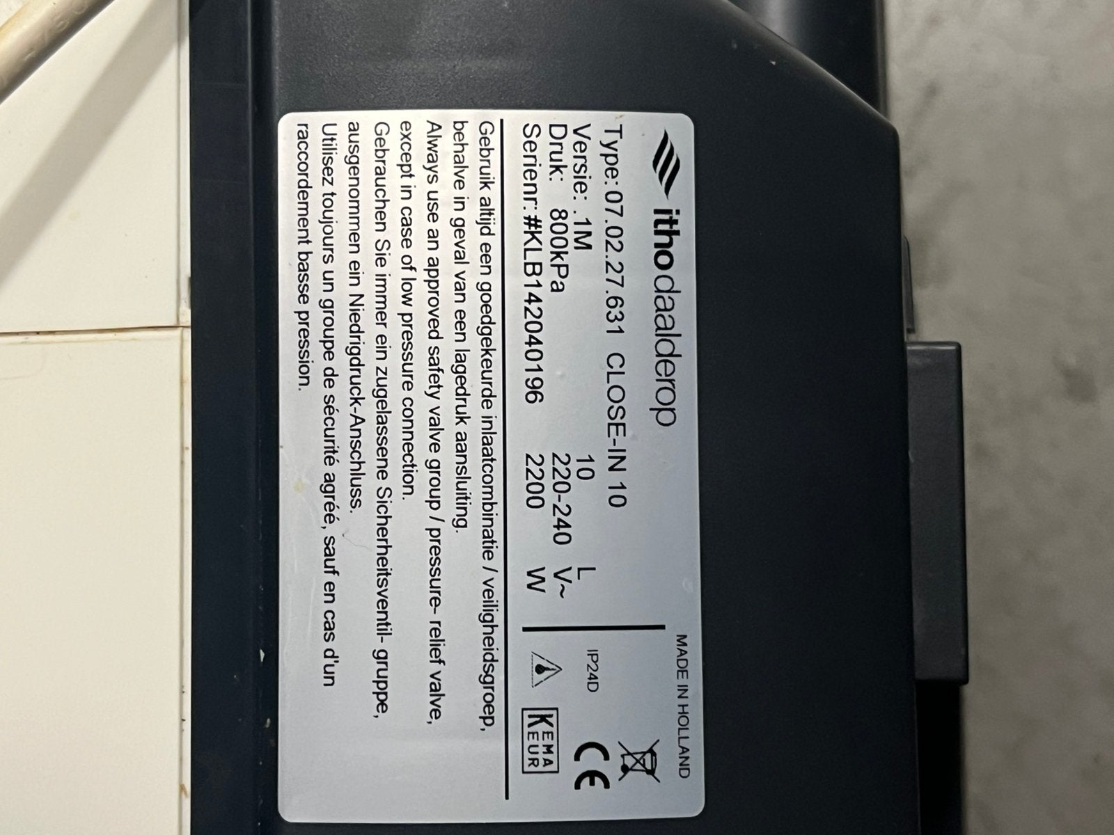 Water boiler Daalderop, Ophalen, Zo goed als nieuw, Boiler, 3 t/m 5 jaar oud