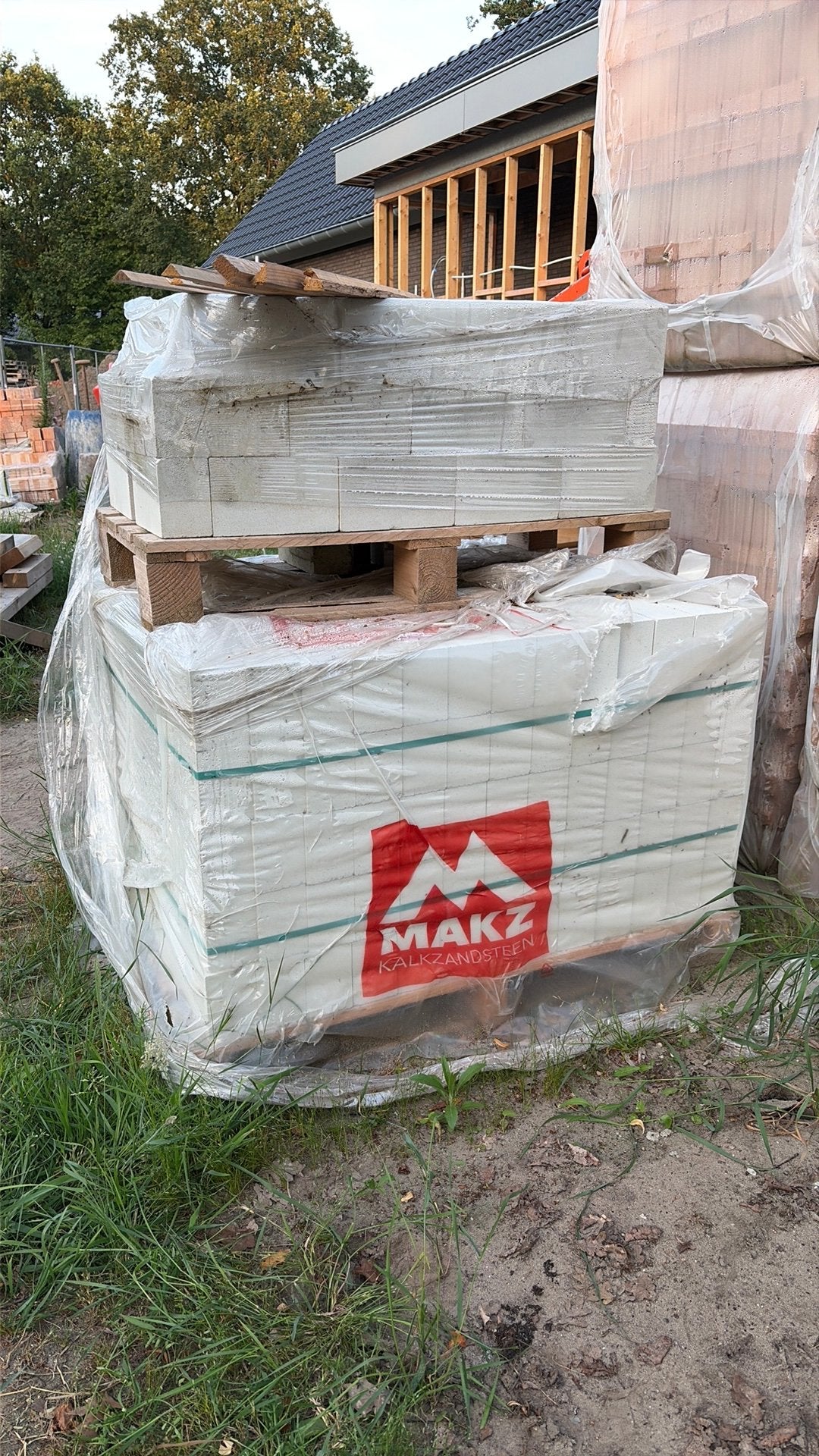 Kalkzand stenen 12x8,2x21,4cm, Ophalen, Nieuw, Bakstenen