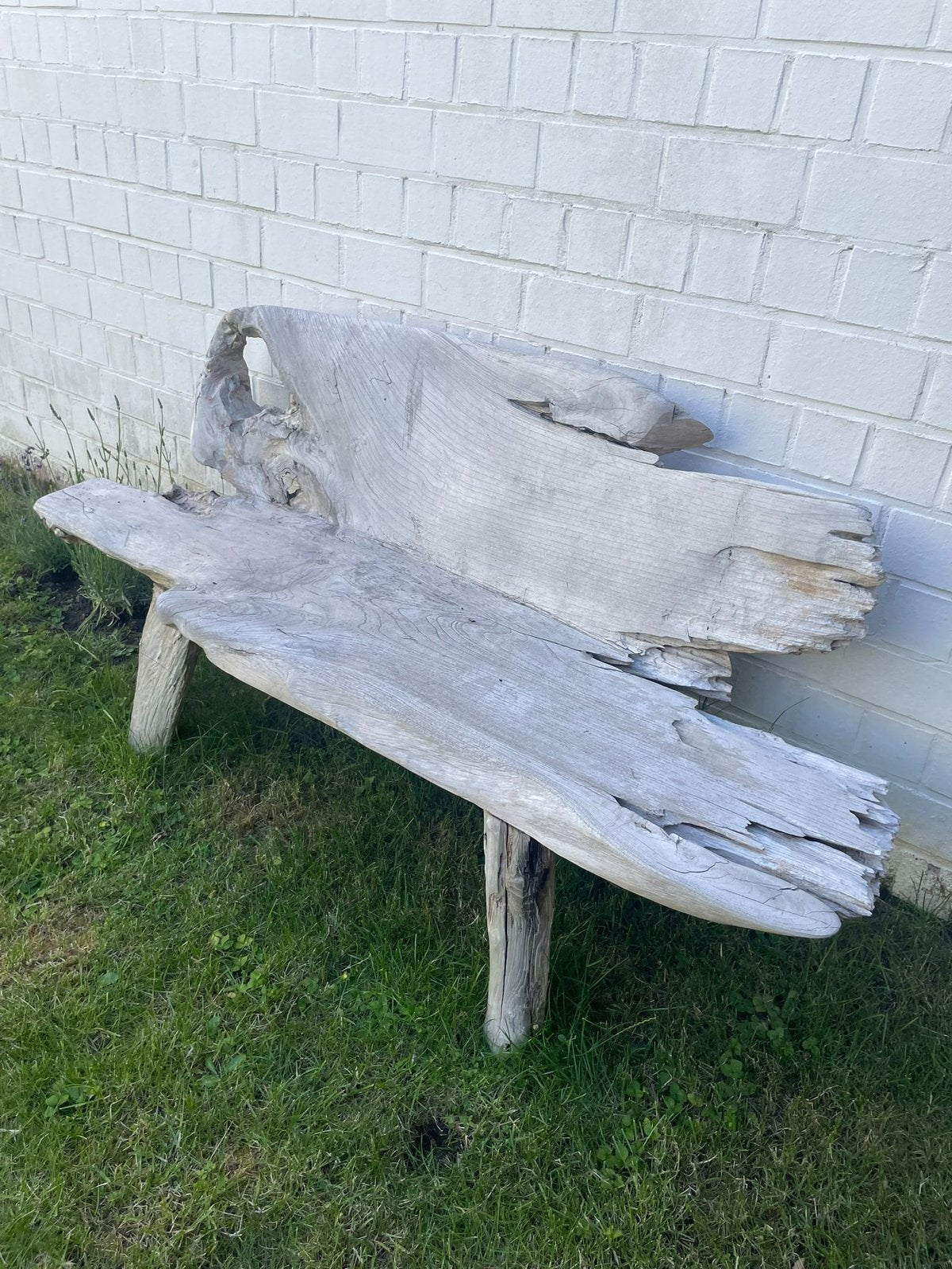 Teak wortelbank 150 cm, Ophalen, Zo goed als nieuw, Teakhout