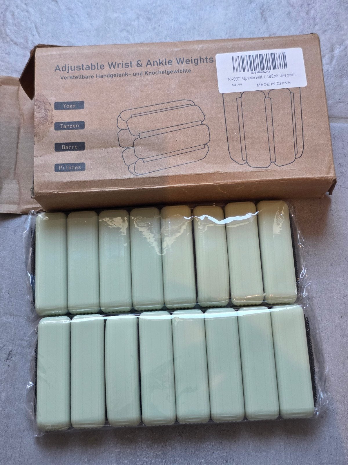 NEUF – TOPESCT Poids ajustables poignets & chevilles 2x450 g, Enlèvement ou Envoi, Neuf, Accessoire de yoga