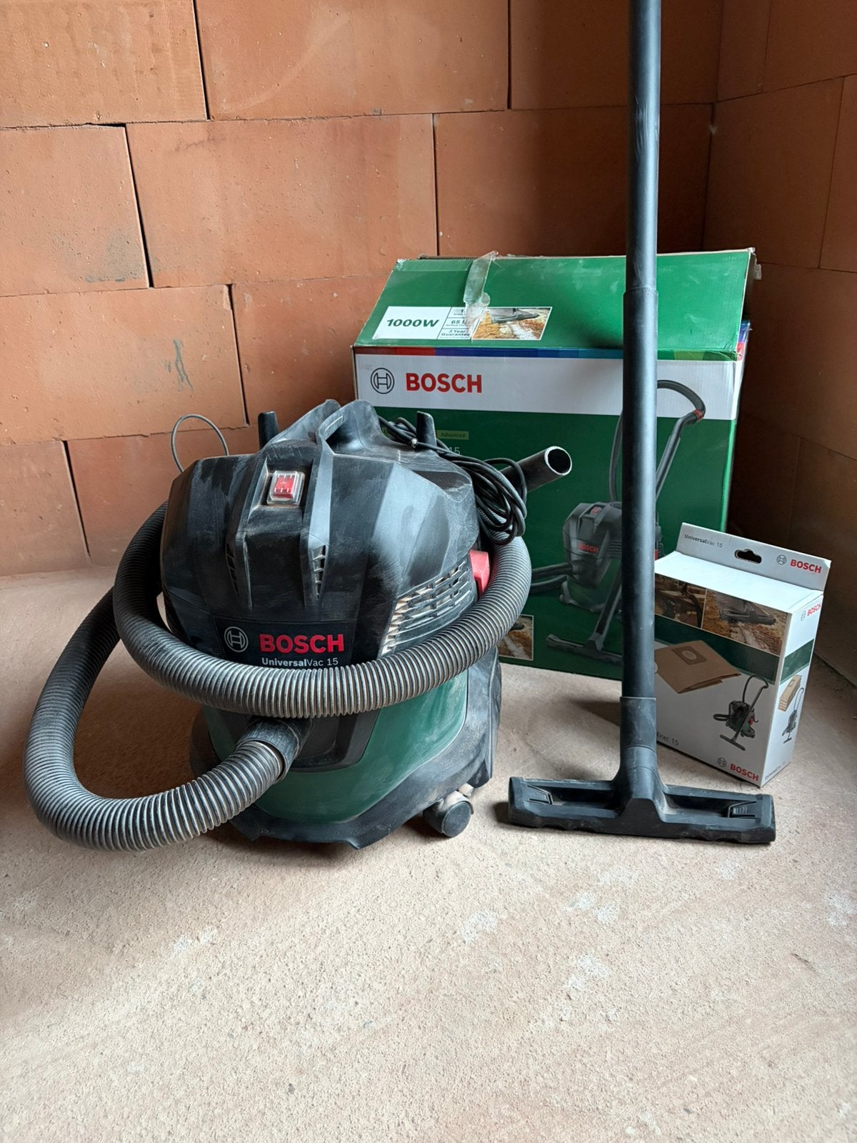 Bosch bouwstofzuiger, Electroménager, Aspirateurs, Bosch, Sac à poussière, Enlèvement, Utilisé
