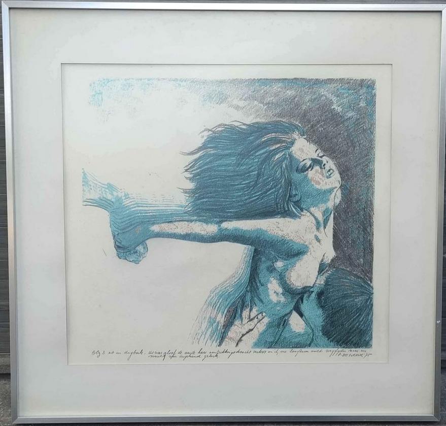 Lithographie signe Paul de cocker, Ophalen of Verzenden