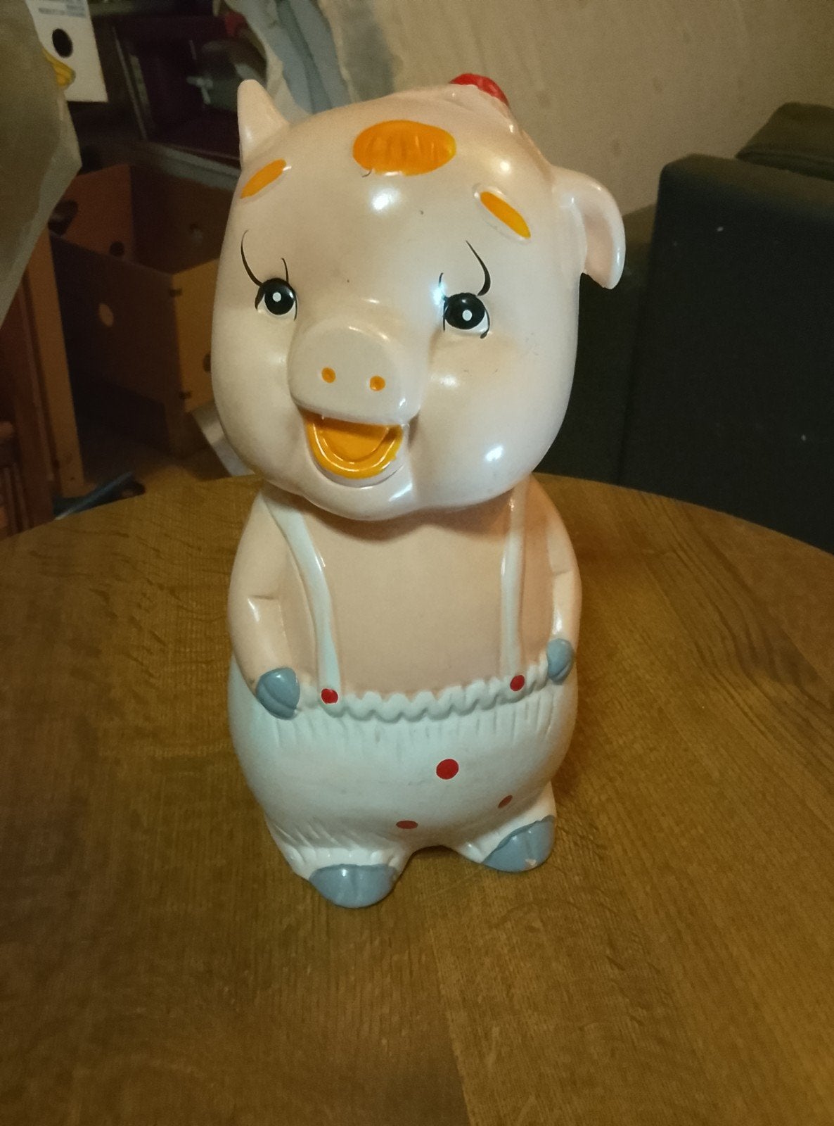 groot,oud  spaarvarken, Ophalen
