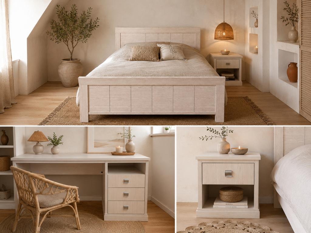 Complete slaapkamer in hoogwaardig materiaal, Huis en Inrichting, Slaapkamer | Complete slaapkamers, Ophalen, Zo goed als nieuw