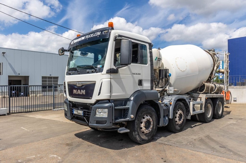 MAN TGS 32.360 BB+STETTER 9m3 (bj 2016), Auto's, Vrachtwagens, Automaat, Achterwielaandrijving, MAN, Wit