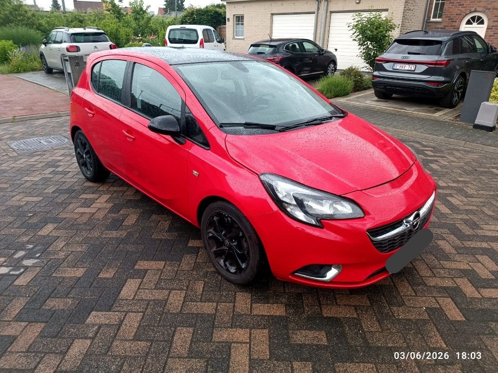 Opel Corsa 2019 1.4i black edition 40500km, Autos, Rouge, Achat, Euro 6, Boîte manuelle