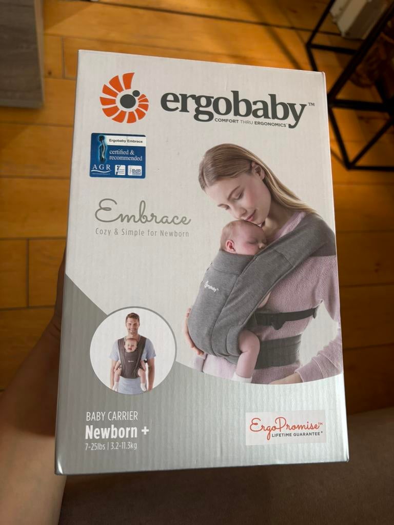 Ergobaby Embrace draagzak kleur Grey Zo goed als nieuw, Ophalen, Zo goed als nieuw, Buik, Rug of Zij, Overige merken