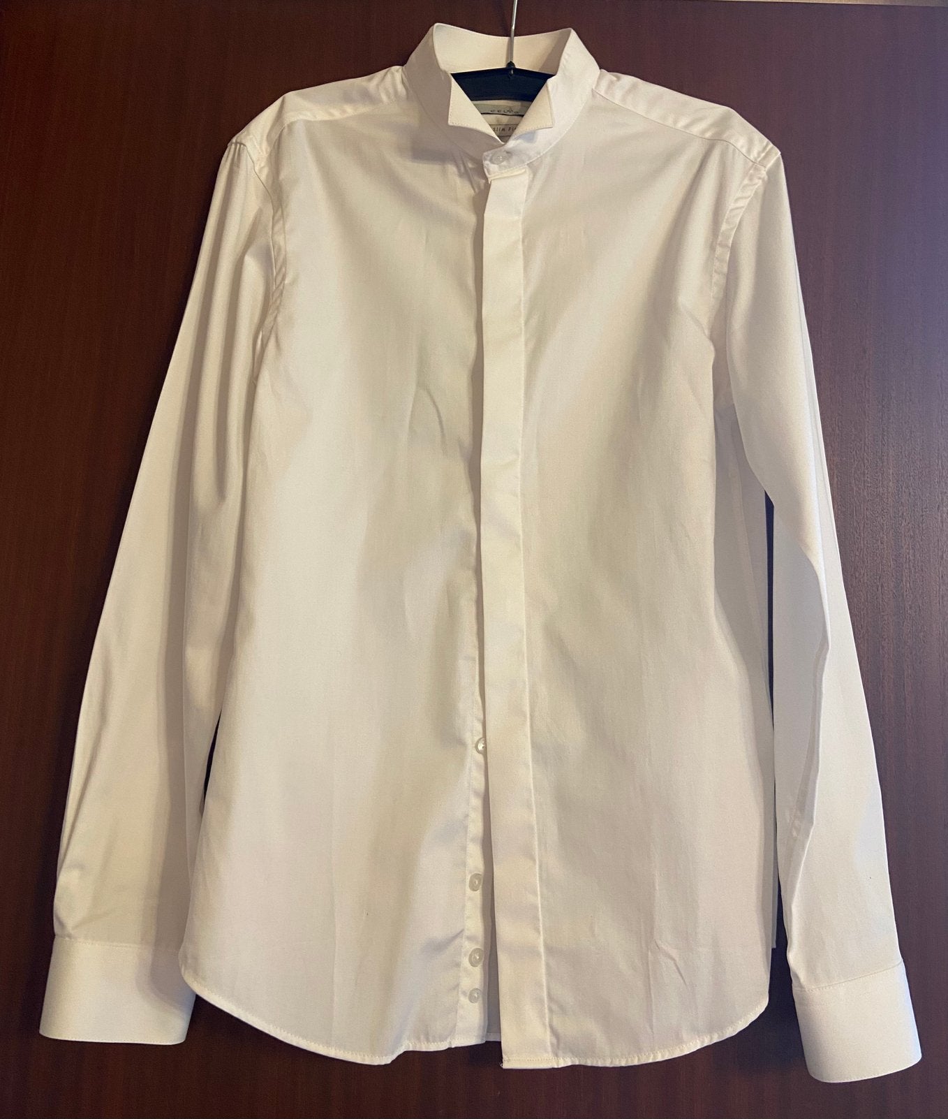 Gekleed wit herenhemd - geschikt voor vlinderdas, Kleding | Heren, Ophalen of Verzenden, Nieuw, Wit, Halswijdte 38 (S) of kleiner