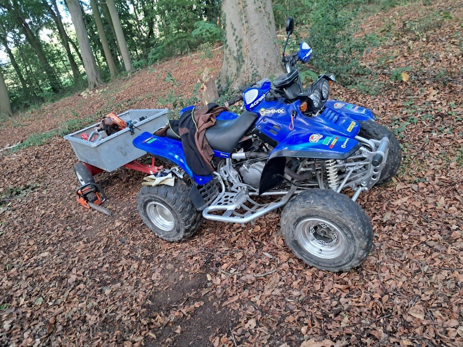 quad yamaha warrior 350 yfm met papier en set banden er bij, Motoren, 12 t/m 35 kW, 350 cc, 1 cilinder
