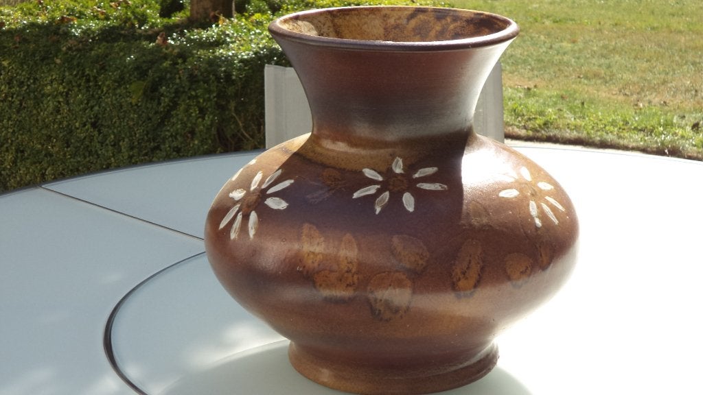 Vallauris Roger La Roue XL vaas pot aardewerk vintage design, Enlèvement