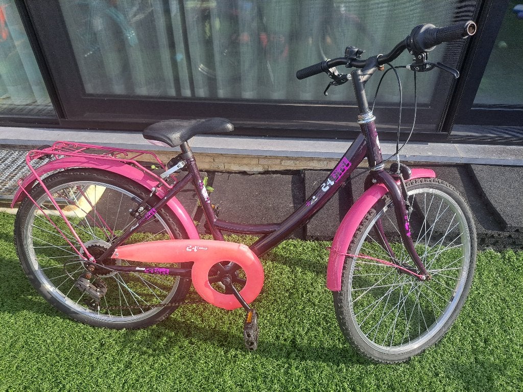 24 inch meisjesfiets – 6 versnellingen, Fietsen en Brommers, Fietsen | Meisjes, Ophalen, Versnellingen, Schijfrem, Gebruikt