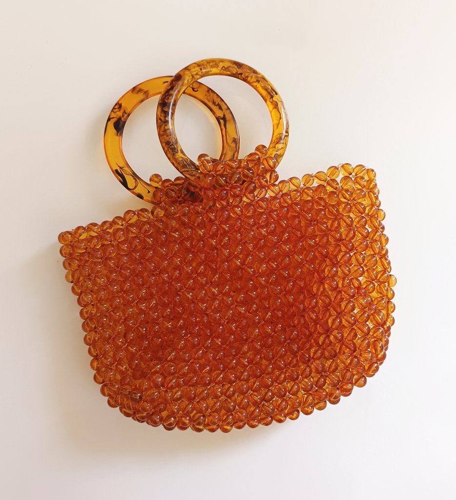 & Other Stories Beaded bag, Ophalen of Verzenden, Zo goed als nieuw, Bruin, Handtas