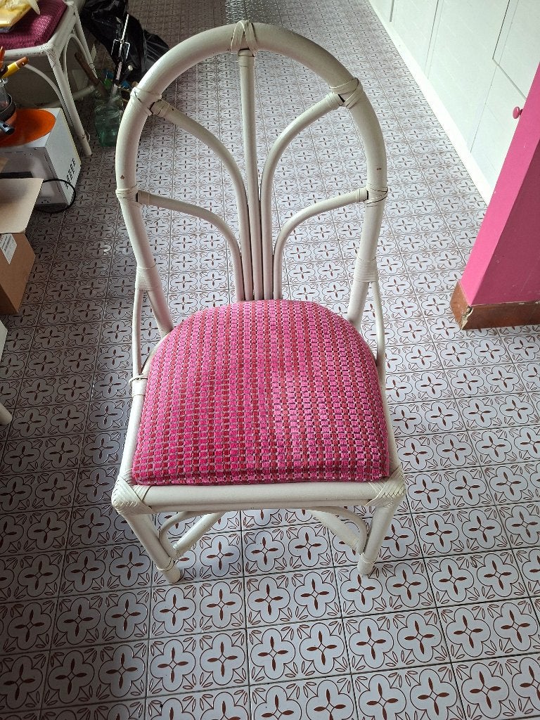 Chaises en rotin, Huis en Inrichting, Stoelen, Ophalen, Gebruikt, Wit, Riet of Rotan