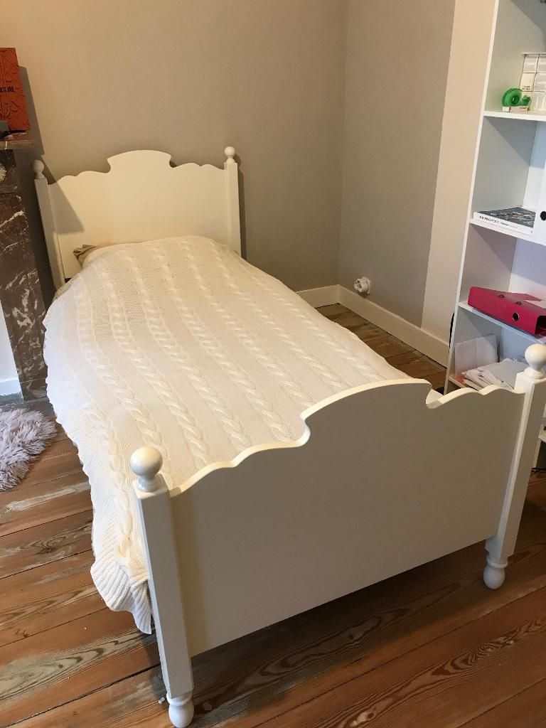 eenpersoonsbed, Huis en Inrichting, Slaapkamer | Bedden, Ophalen, Gebruikt, 90 cm, Eenpersoons