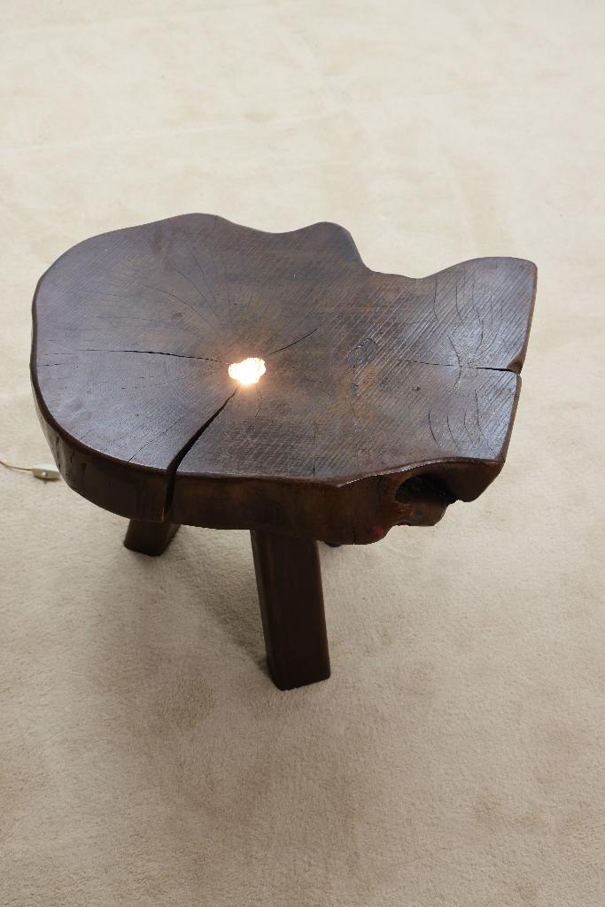 Table MOBICHALET brutaliste lumineuse salontafel BRUT bois, Enlèvement