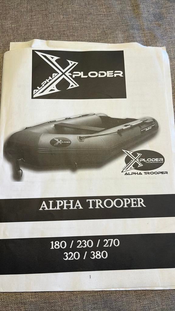 Bateau alpha x-ploder modele 270, Sports nautiques & Bateaux, Enlèvement, Neuf, Polyester, Avec rames ou pagaies