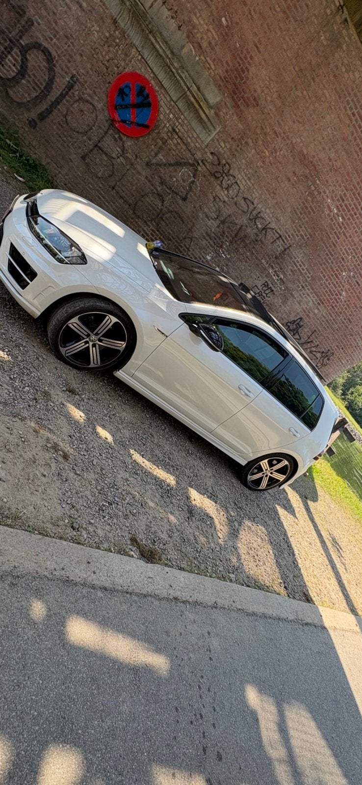 Mooie witte parelmoer golf7R, Auto's, Volkswagen, Automaat, Euro 6, Wit, Overige kleuren