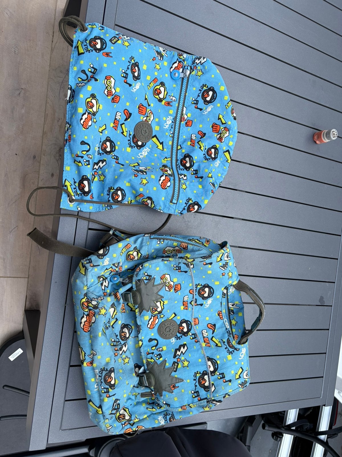 Kipling boekentas en sporttas, Blauw, Aktetas of Boekentas, Ophalen of Verzenden, Gebruikt