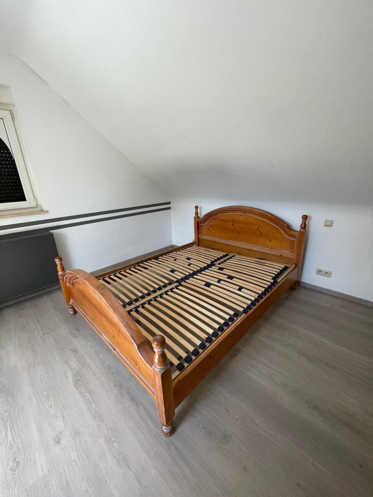 Lit double + meubles de chevet, Romantique, Enlèvement, Utilisé, 180 cm