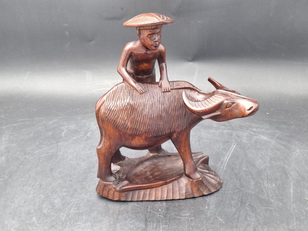 oud houten handgesneden Filipijns beeld, jaren 60, Antiek en Kunst, Ophalen of Verzenden