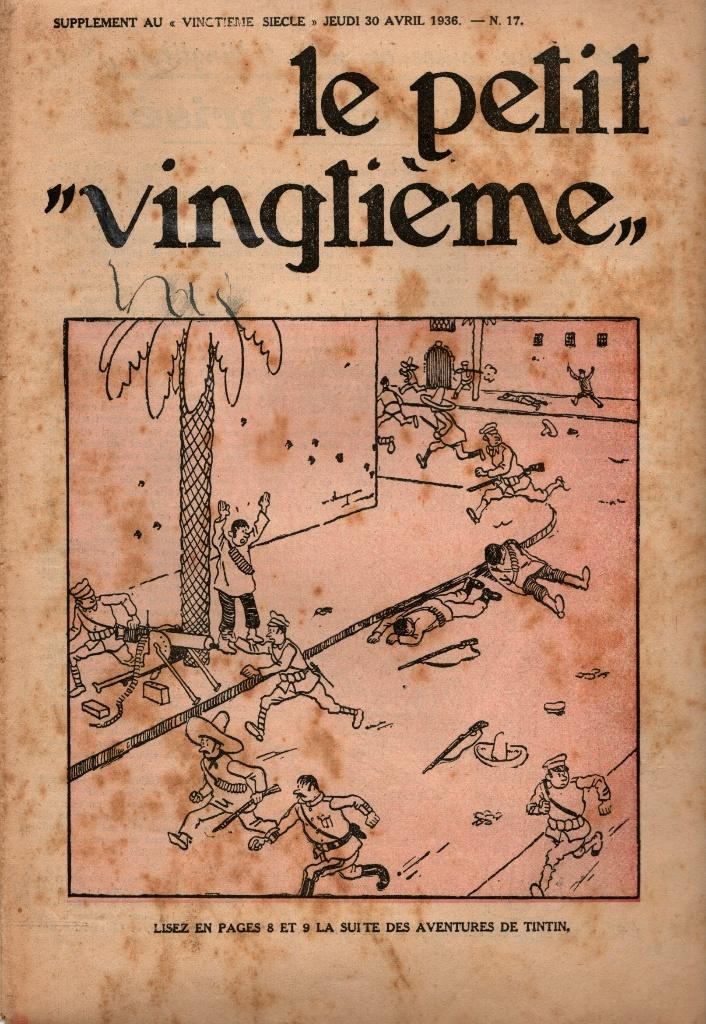 BDle journal Petit Vingtième du 30 avril 1936, Enlèvement, Utilisé, Hergé