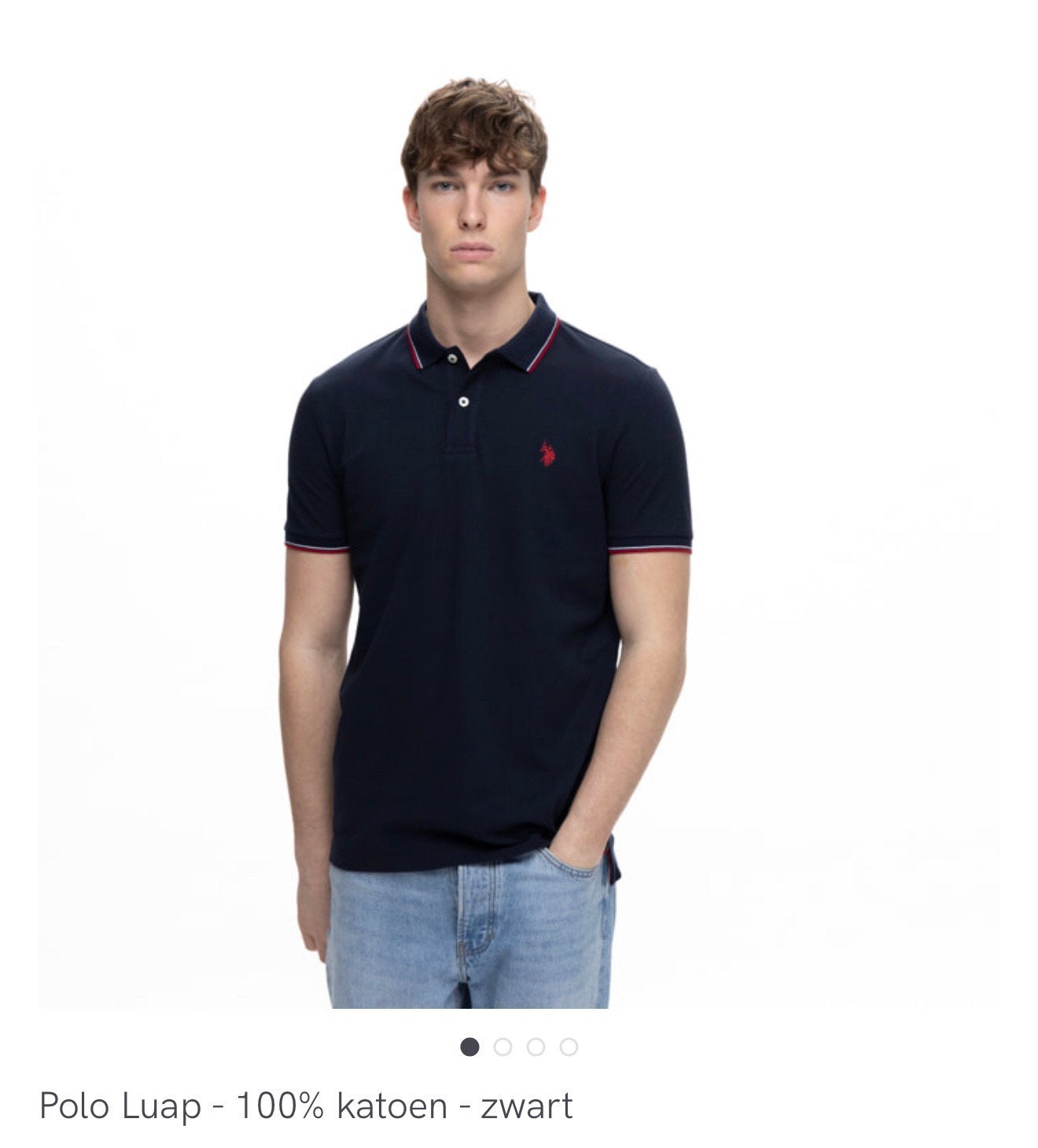 Polo Luap 100% koton zwarr xl, Kleding | Heren, Polo's, Ophalen, Zo goed als nieuw, Maat 56/58 (XL)