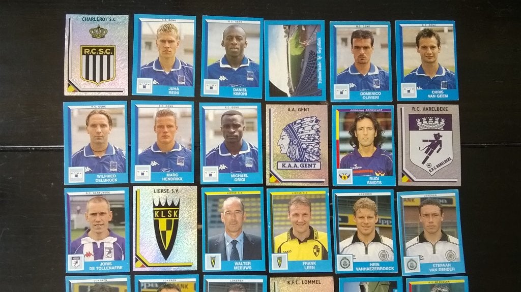 37X PANINI FOOTBALL BELGIUM 2000, Ophalen of Verzenden, Poster, Plaatje of Sticker